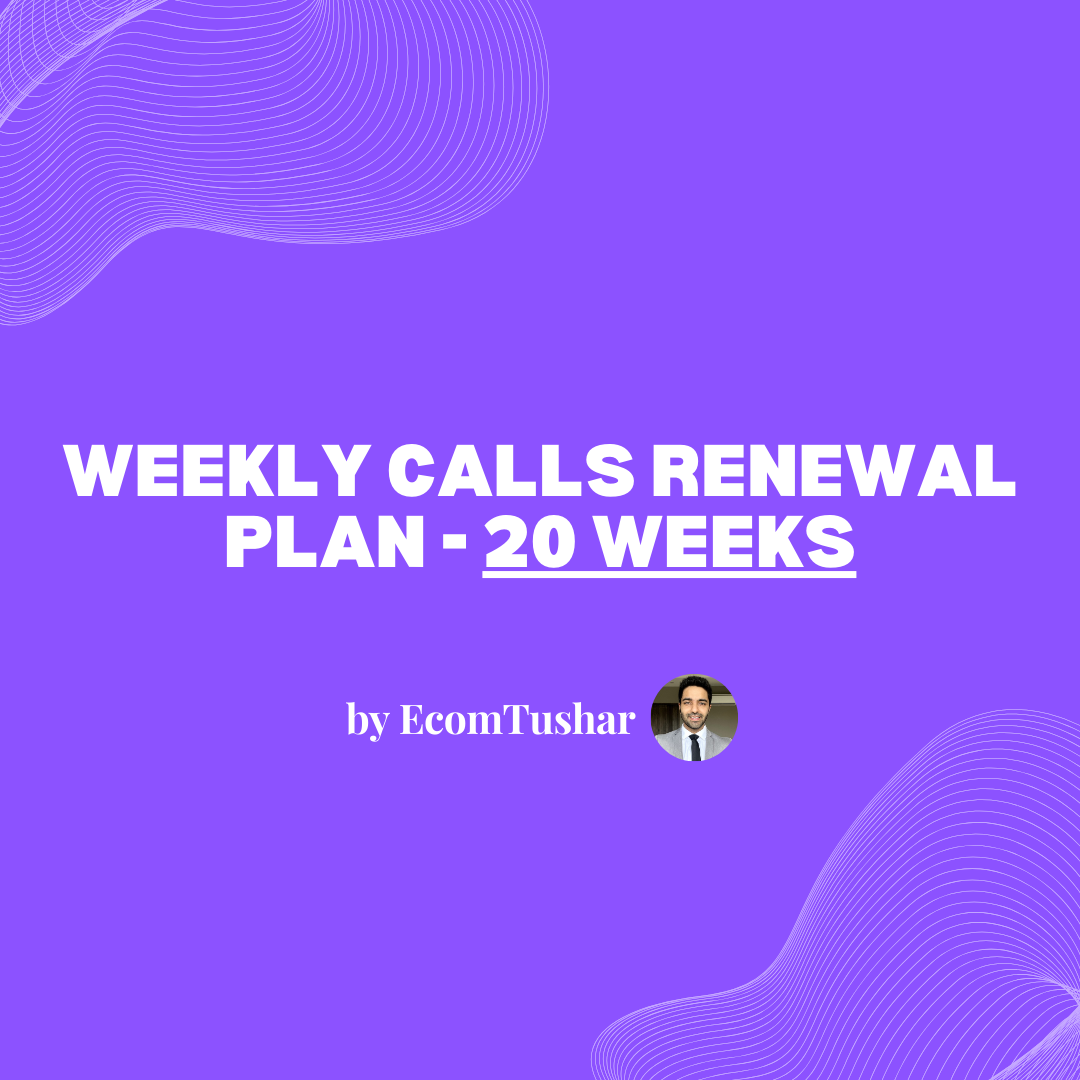Weekly Calls Renewal Plan - 20 Weeks