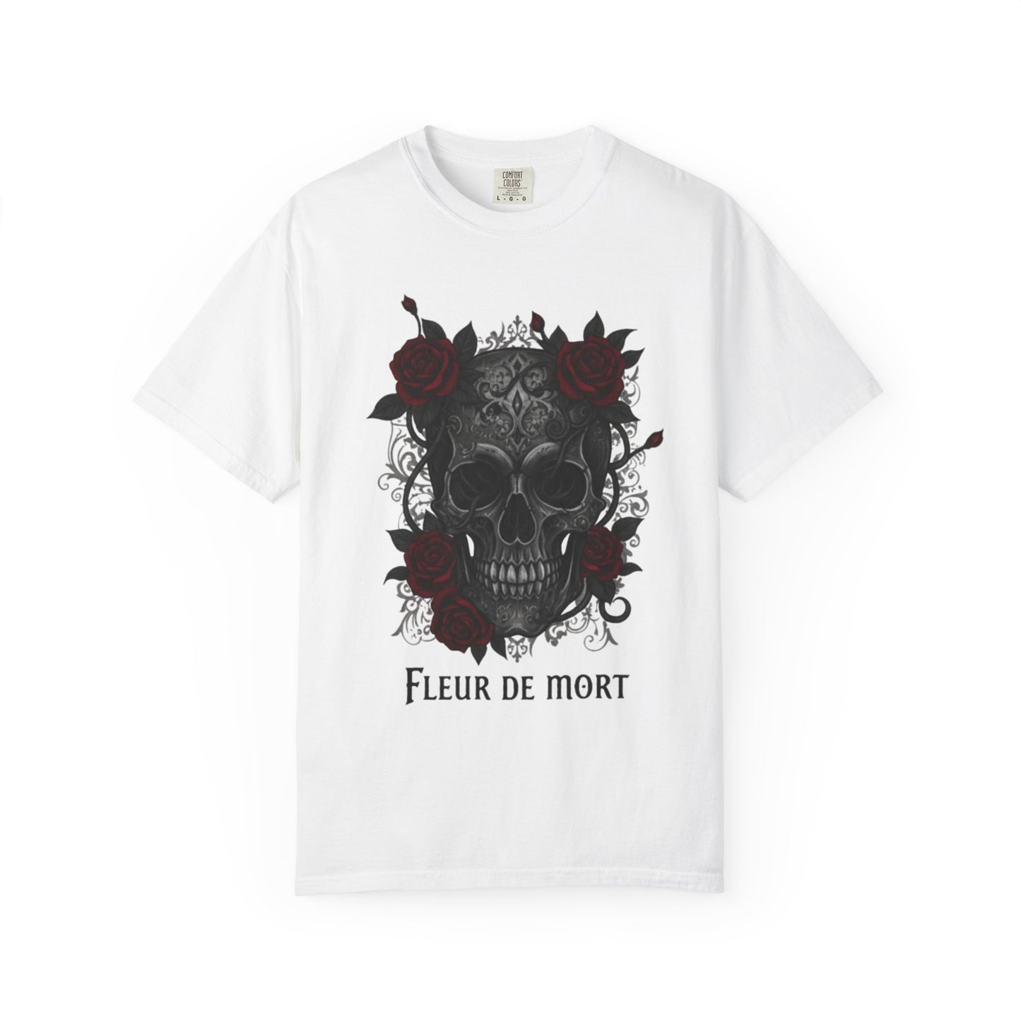 Fleur de Mort Unisex T-shirt | Gothic Style Tee, Skull Design Shirt, Alternative Fashion, Casual Wear, Unique Gift Idea