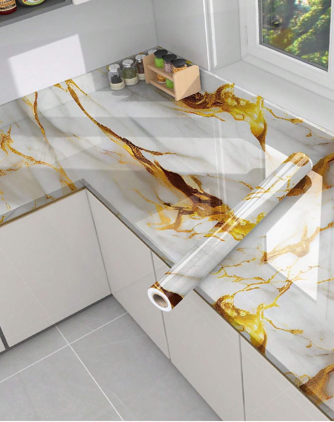 Vinyl Marble Wallpaper (60X200cm)