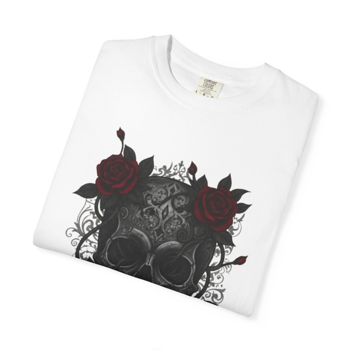 Fleur de Mort Unisex T-shirt | Gothic Style Tee, Skull Design Shirt, Alternative Fashion, Casual Wear, Unique Gift Idea
