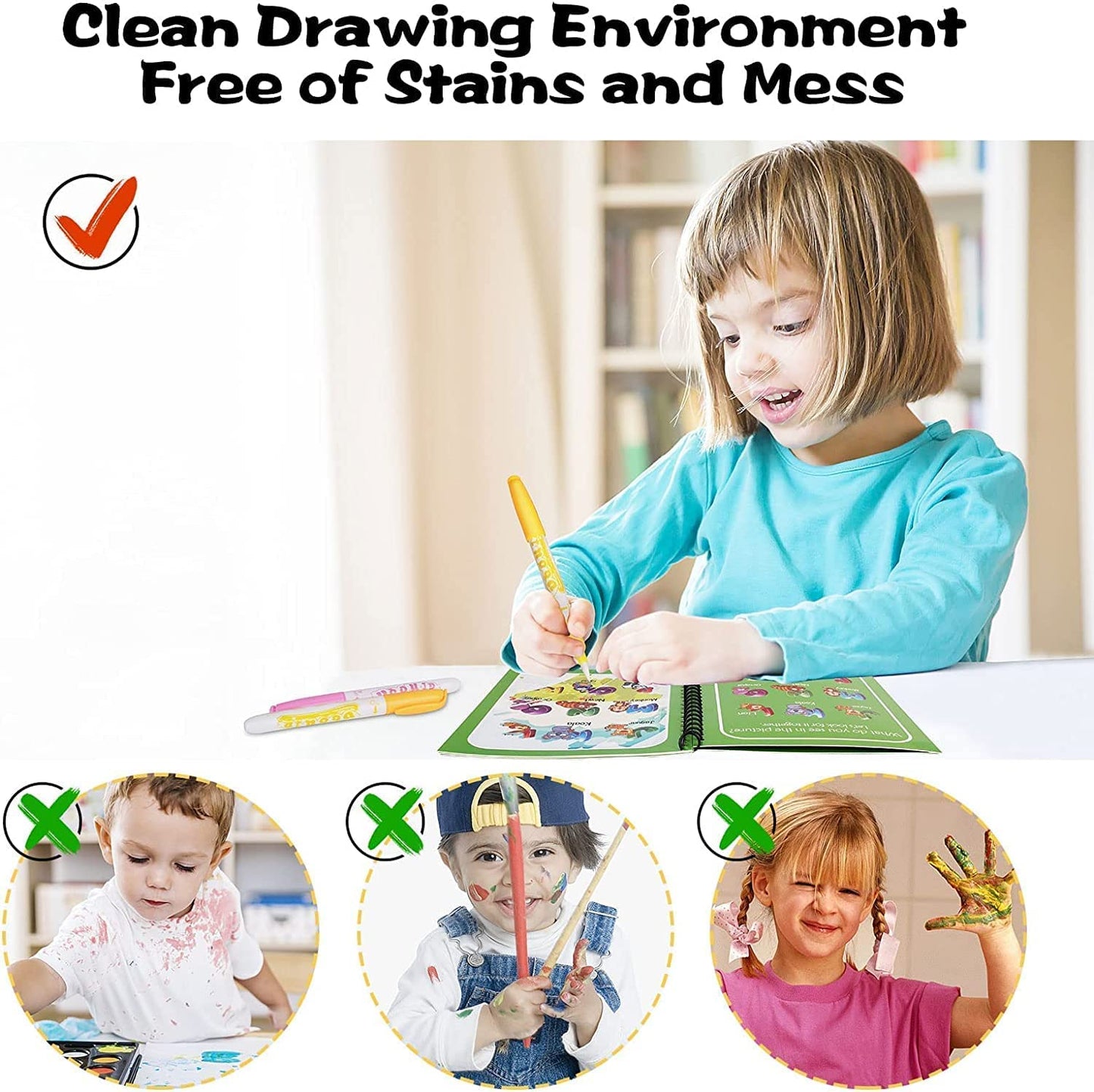 Reusable Kids Magic Water Book