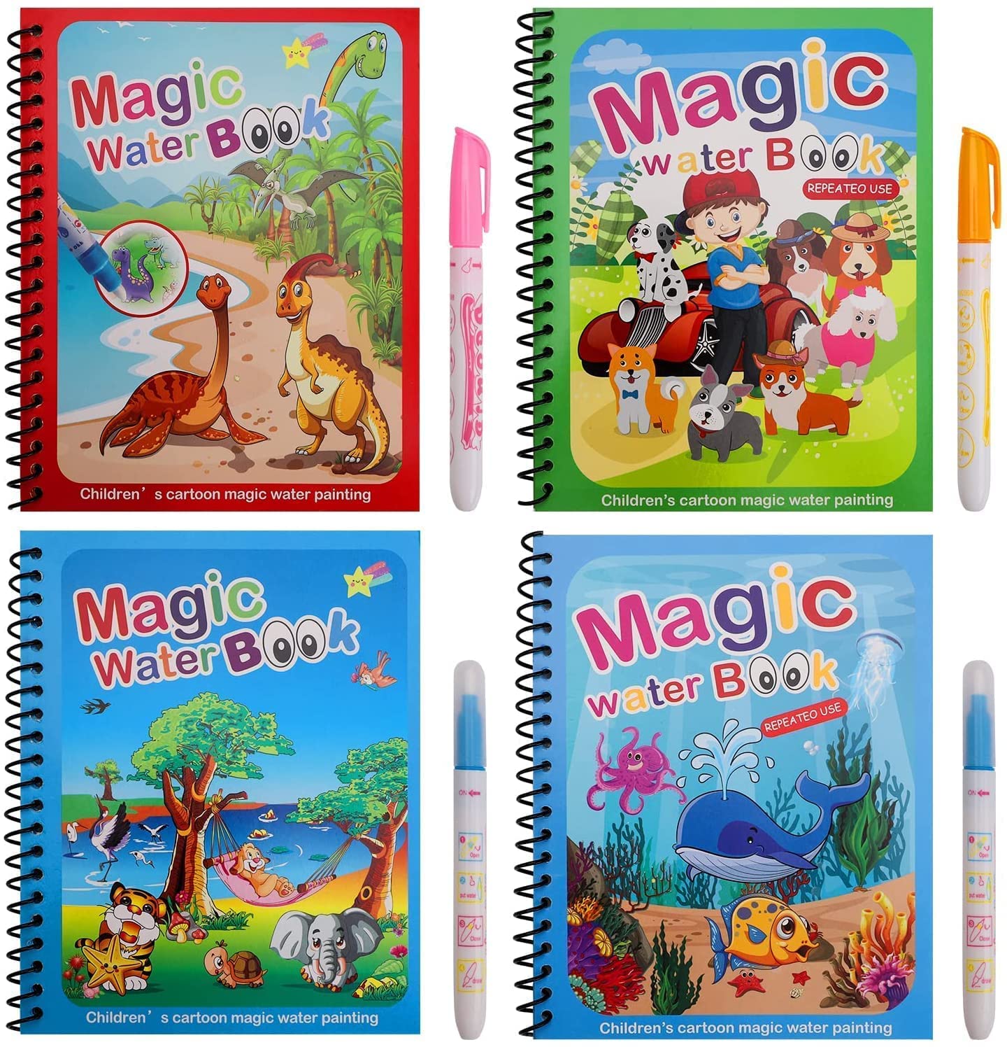 Reusable Kids Magic Water Book