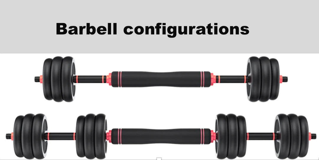 6 In 1 Training Kit - Dumbbells, Kettlebells & Barbells