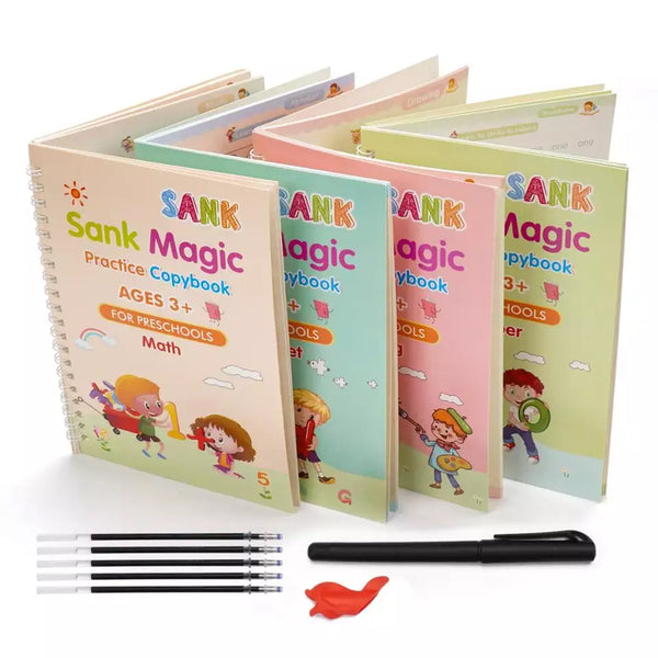 Buy Magic Book For Kids Sank Magic Practice Copybook For Kids Books  Calligraphy Books For Kids Magical Book For Kids Writing Magical Drawing  Book Pack 4 - Lowest price in India
